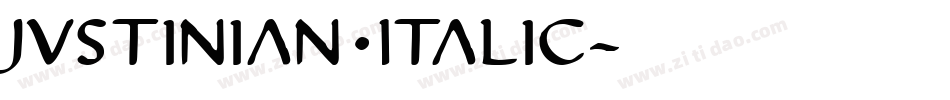 Justinian Italic字体转换